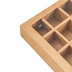 Коробка для 12 конфет с разделителями Крафт с окном фото 2