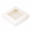 Коробка для печенья 12*12*3 см, белая с окном фото 3