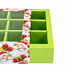 Коробка с обечайкой для 9 конфет с разделителями "Санта и Снеговик" с окном фото 2