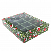 Коробка для 12 конфет с разделителями "Рождественское ассорти" с окном фото 3